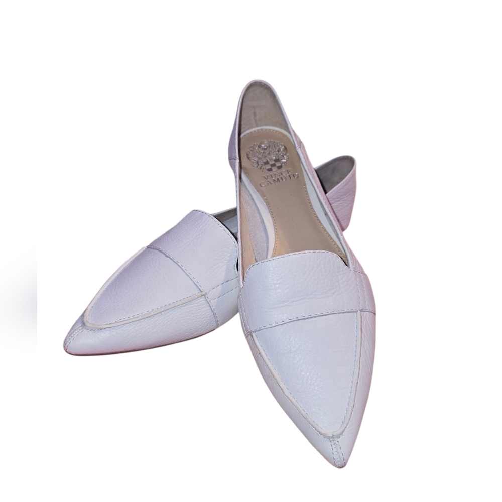 Vince Camuto White Leather Loafers for Women
